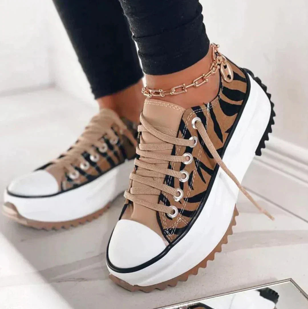 Women's Platform Lace-Up Sneakers – Casual Wear – House of Velari