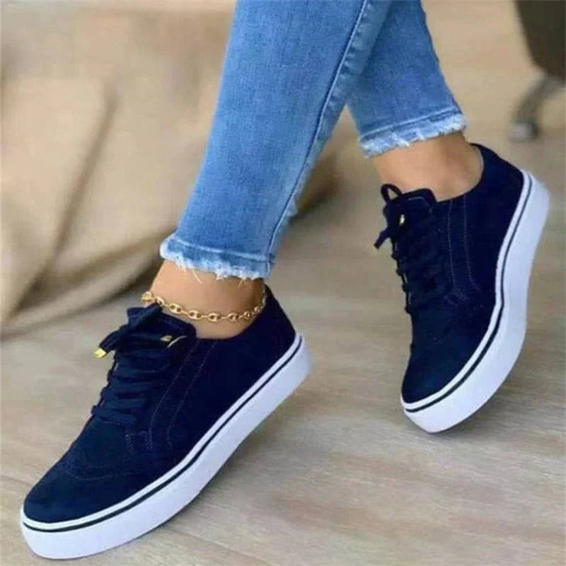 Women's Platform Lace-Up Sneakers Cushioned – House of Velari