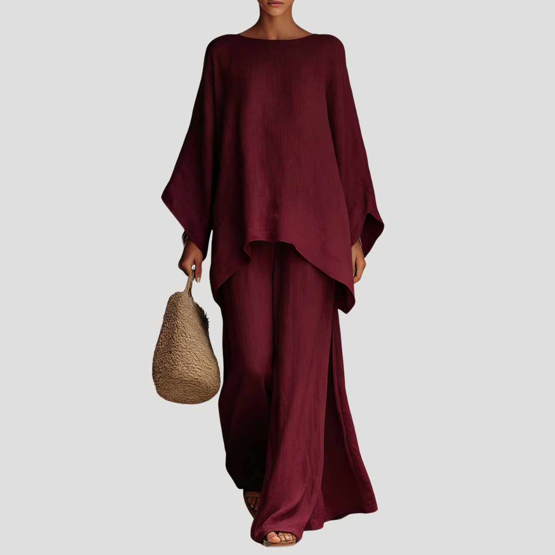 Women's Relaxed Wide Leg Co-Ord Set Two Piece – House of Velari