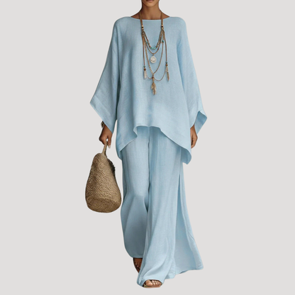 Women's Relaxed Wide Leg Co-Ord Set Two Piece – House of Velari