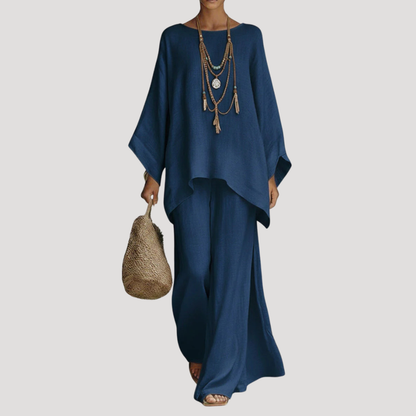 Women's Relaxed Wide Leg Co-Ord Set Two Piece – House of Velari