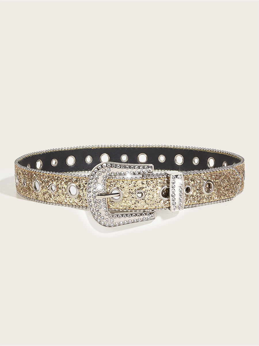 Women's Rhinestone Embellished Buckle Belt – House of Velari