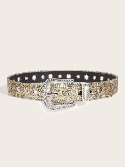 Women's Rhinestone Embellished Buckle Belt – House of Velari