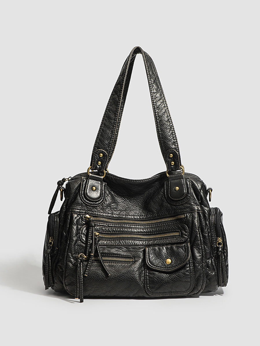 Women's Leather Distressed Multi Handbag – House of Velari