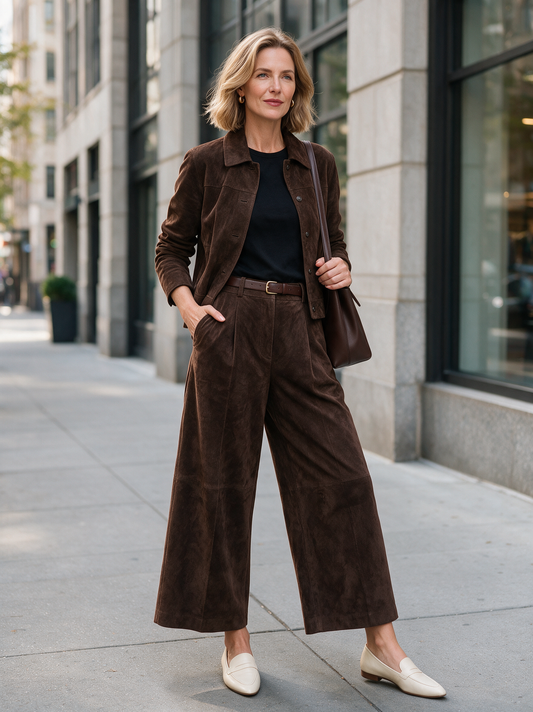 Women's Suede Retro Faux Set – House of Velari