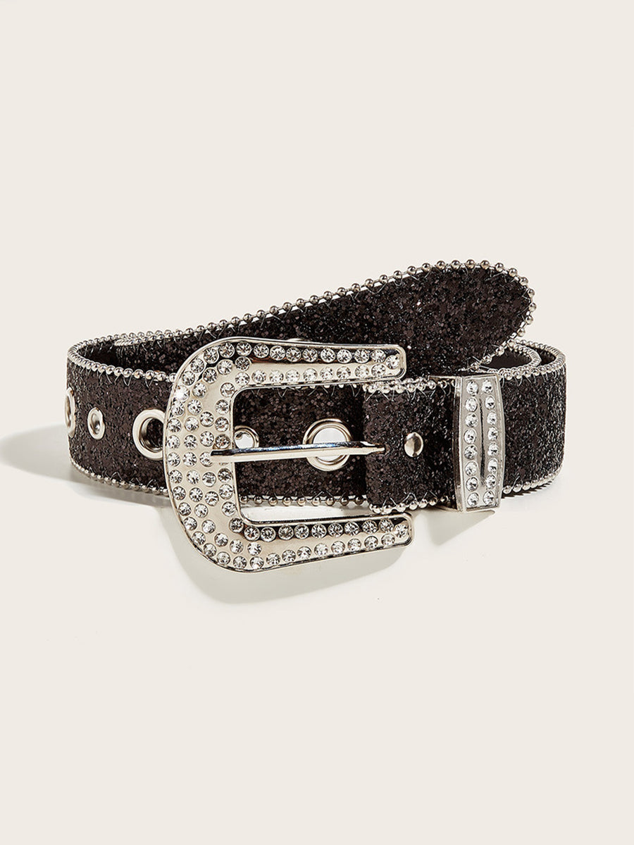 Women's Rhinestone Embellished Buckle Belt – House of Velari