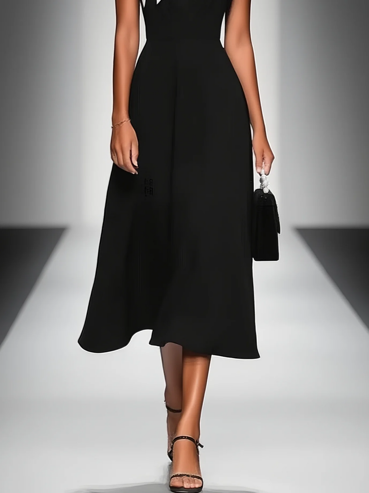 Women's Square Neck Colorblock Midi Dress – House of Velari
