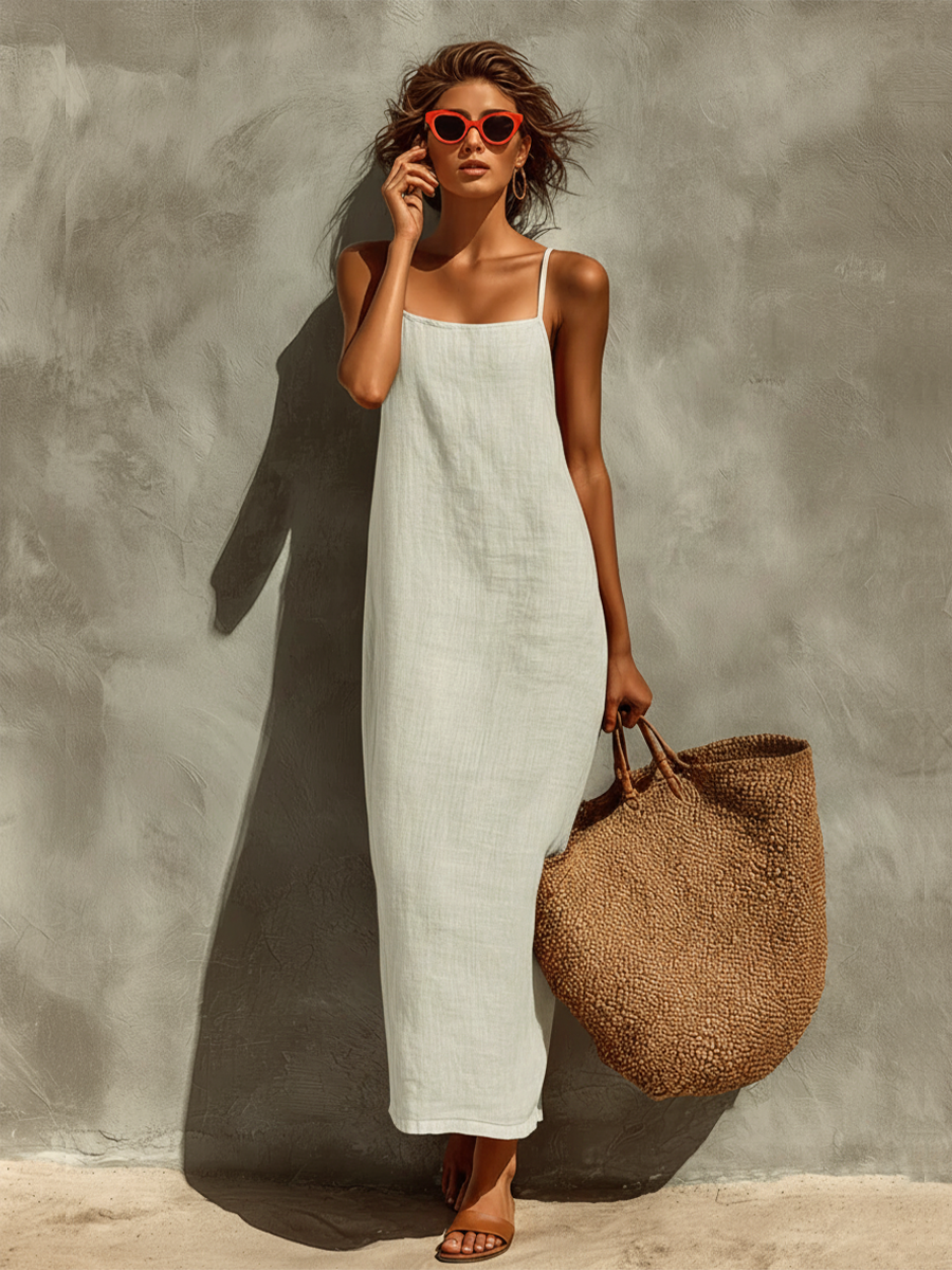 Women's Cotton Square Neck Boho Dress – House of Velari