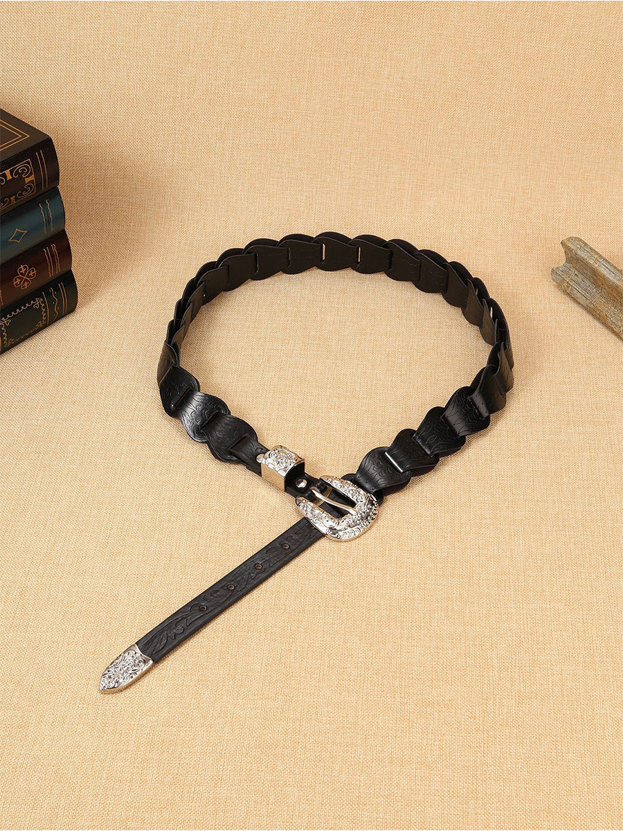 Women's Leather Floral Waist Belt – House of Velari