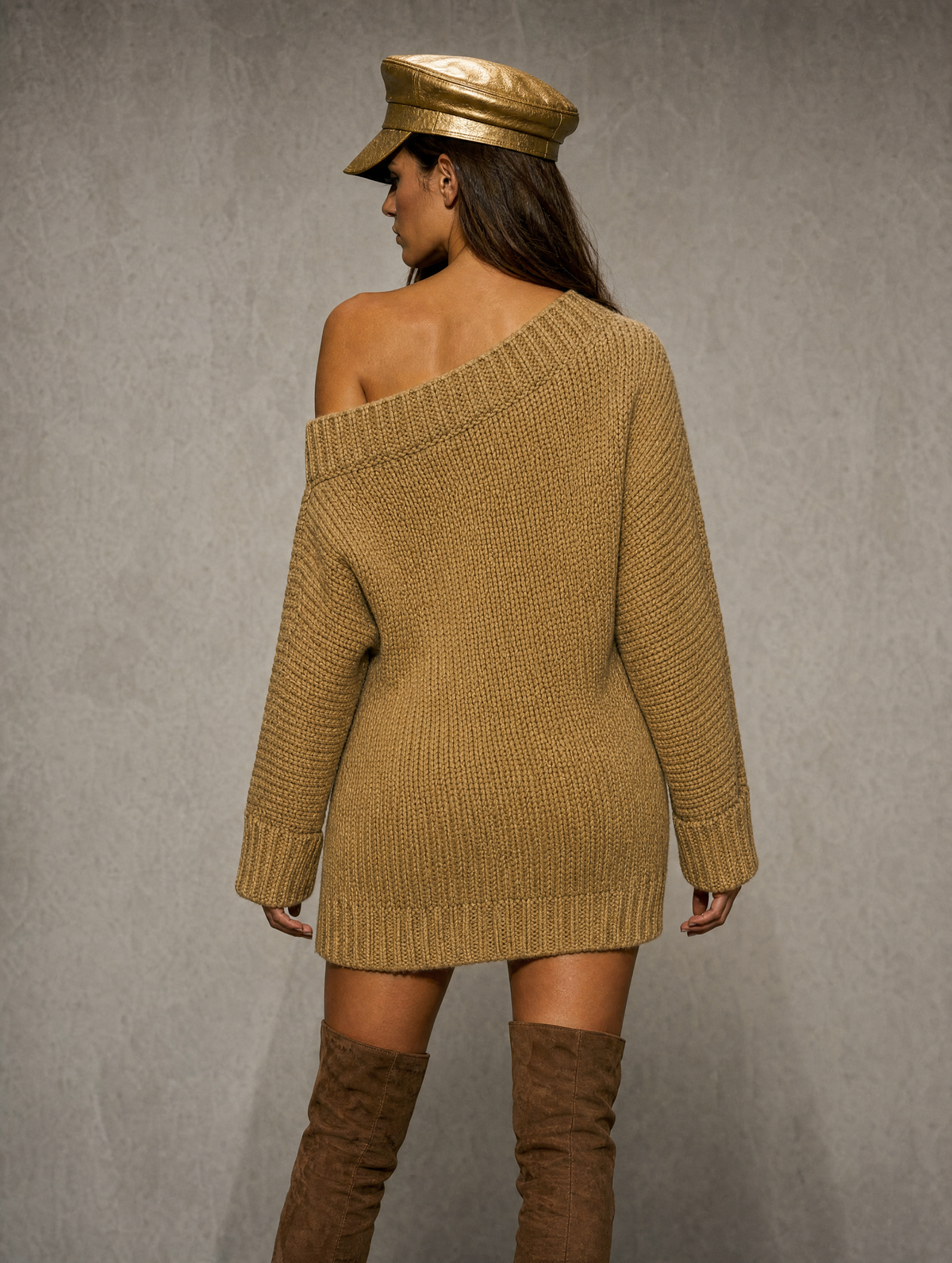 Women's Retro One Shoulder Sweater Dress – House of Velari