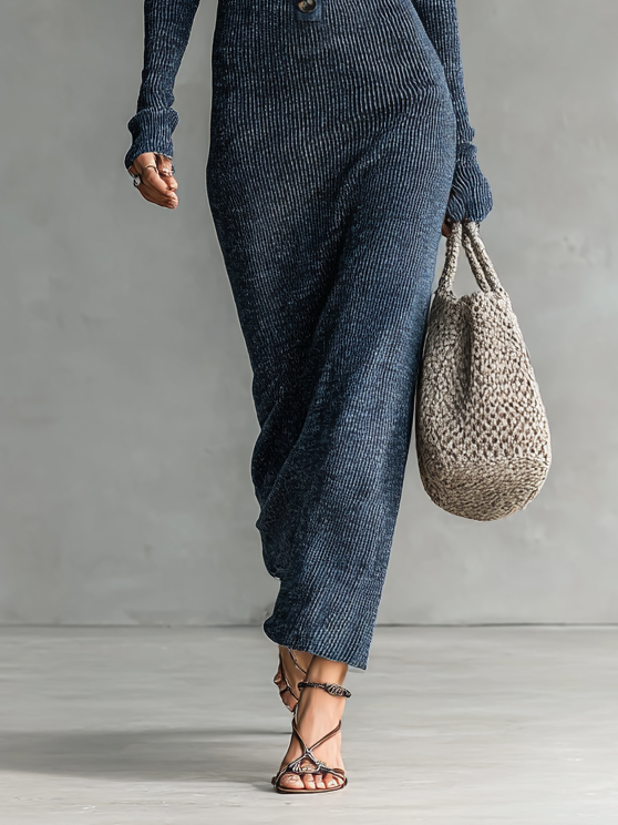 Women's Knit Hooded Slim Fit Maxi Dress – House of Velari