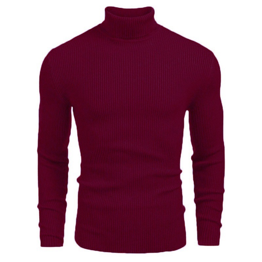 Men’s Classic Turtleneck Sweater – Soft Knit Slim Fit Pullover – House of Velari