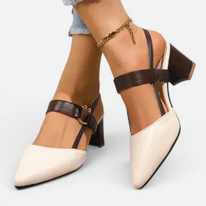 Strap Block Heel Pointed-Toe Shoes – House of Velari