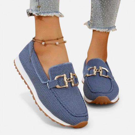 Textured Slip-On Loafers with Metal Detail – House of Velari