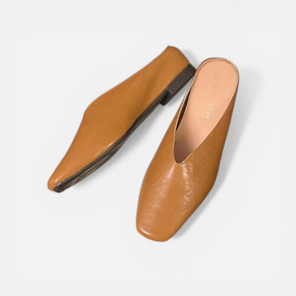 Slip-On Flat Mules Square Toe – House of Velari