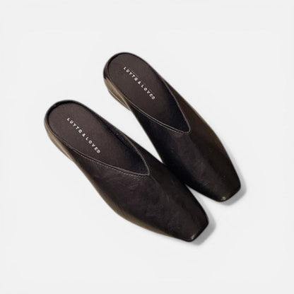 Slip-On Flat Mules Square Toe – House of Velari