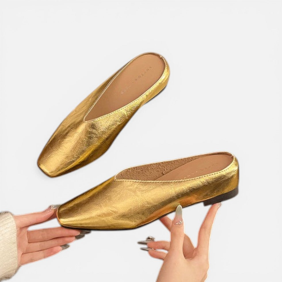 Slip-On Flat Mules Square Toe – House of Velari