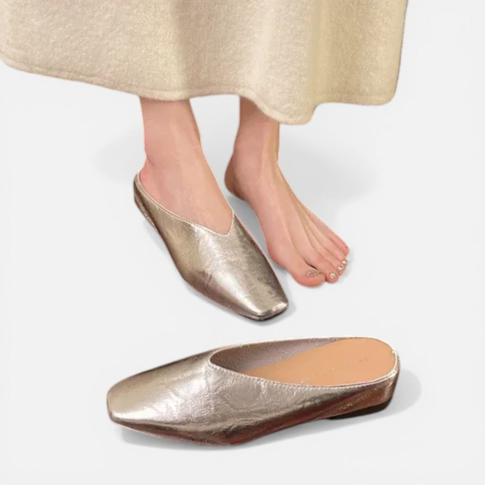 Slip-On Flat Mules Square Toe – House of Velari