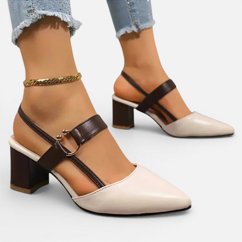 Strap Block Heel Pointed-Toe Shoes – House of Velari