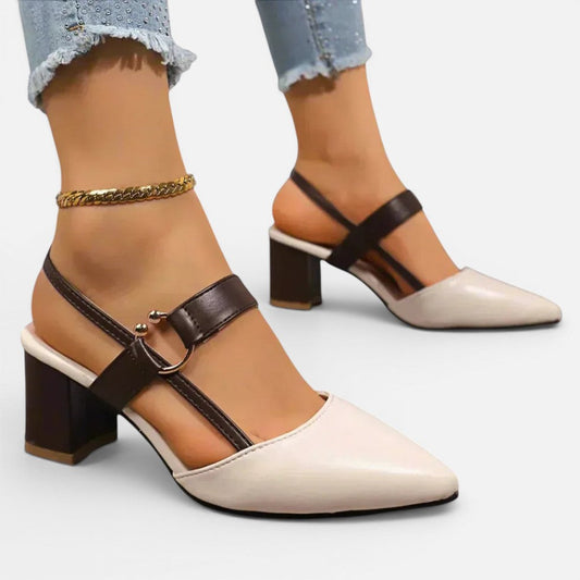 Strap Block Heel Pointed-Toe Shoes – House of Velari