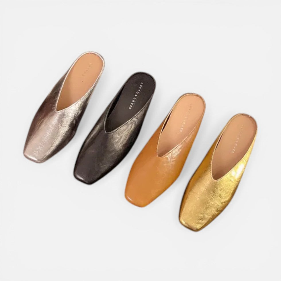 Slip-On Flat Mules Square Toe – House of Velari