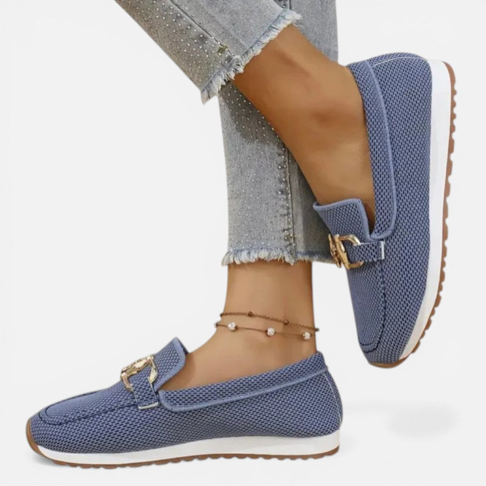 Textured Slip-On Loafers with Metal Detail – House of Velari