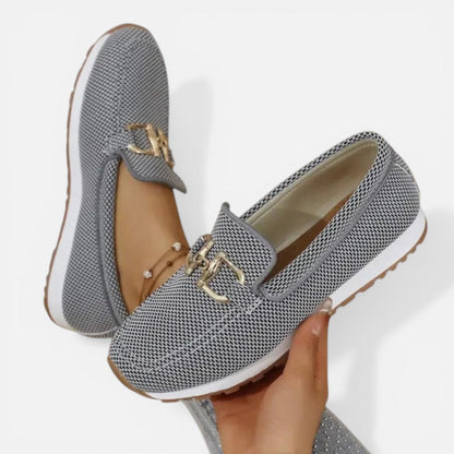 Textured Slip-On Loafers with Metal Detail – House of Velari