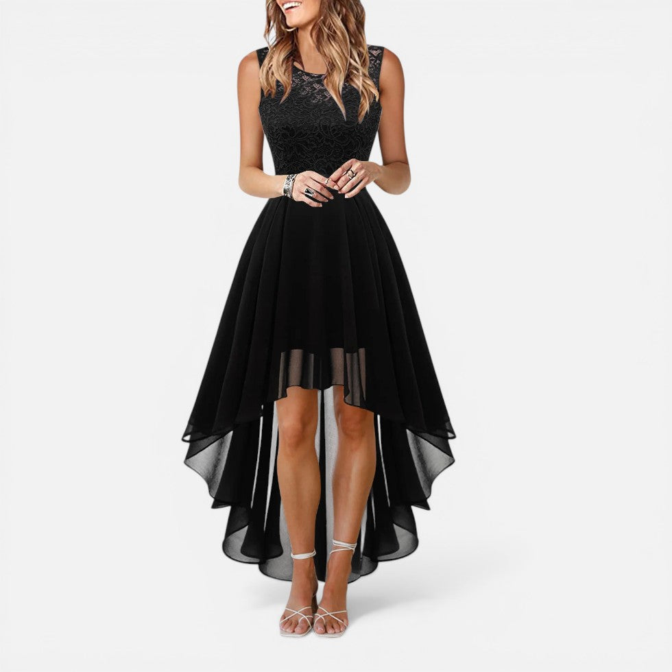 Wedding Dress Lace Bodice High-Low Midi – House of Velari
