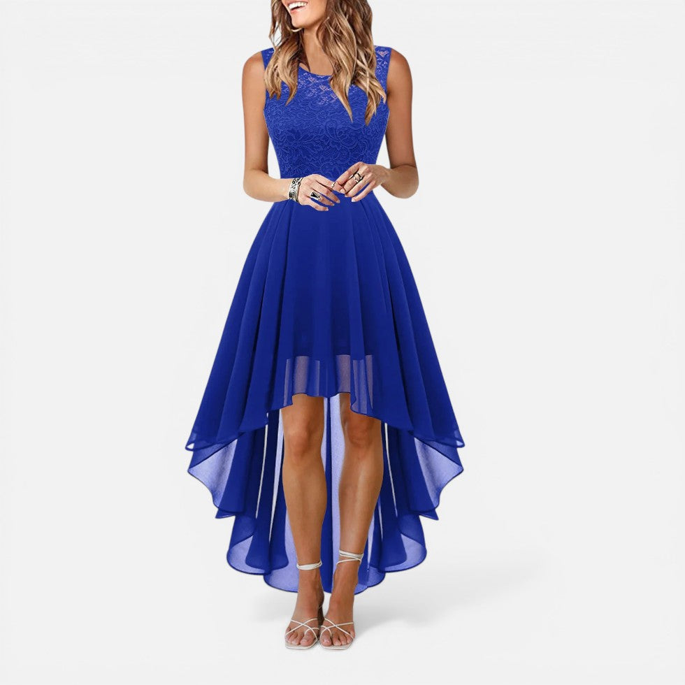 Wedding Dress Lace Bodice High-Low Midi – House of Velari