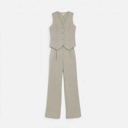 V-Neck Waistcoat and Wide-Leg Trouser Set – House of Velari