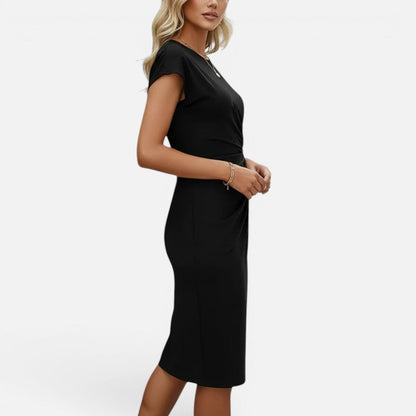Ruched Waist Knee Length Dress – House of Velari