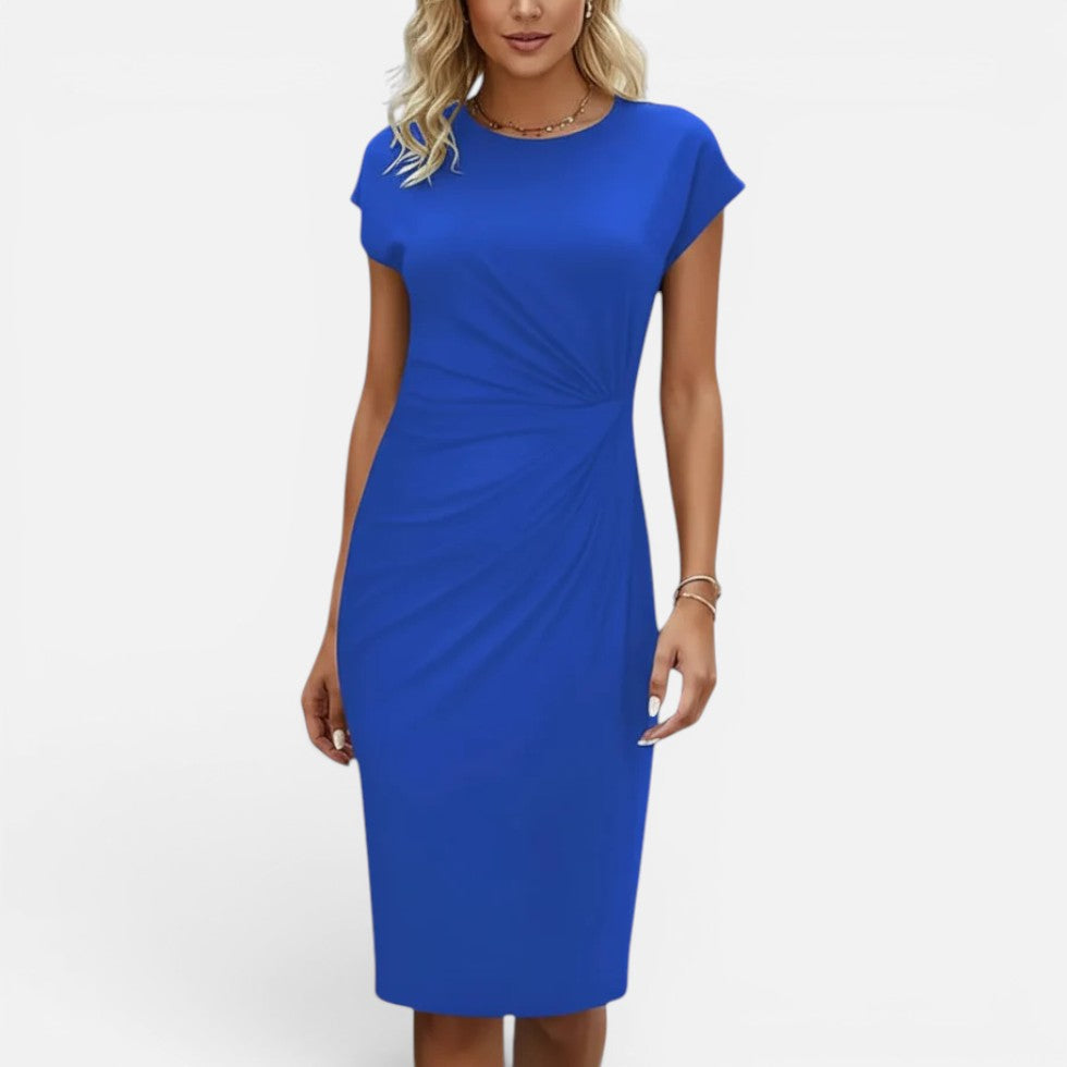 Ruched Waist Knee Length Dress – House of Velari