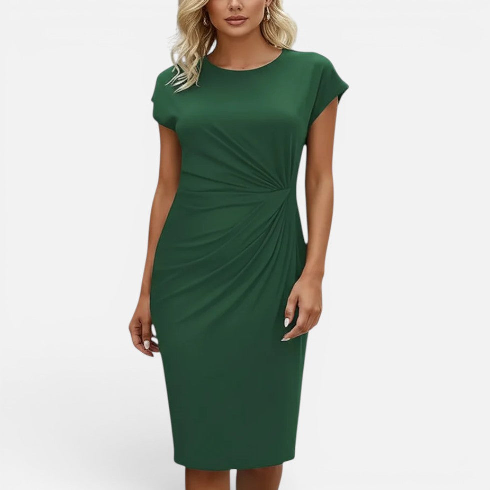 Ruched Waist Knee Length Dress – House of Velari