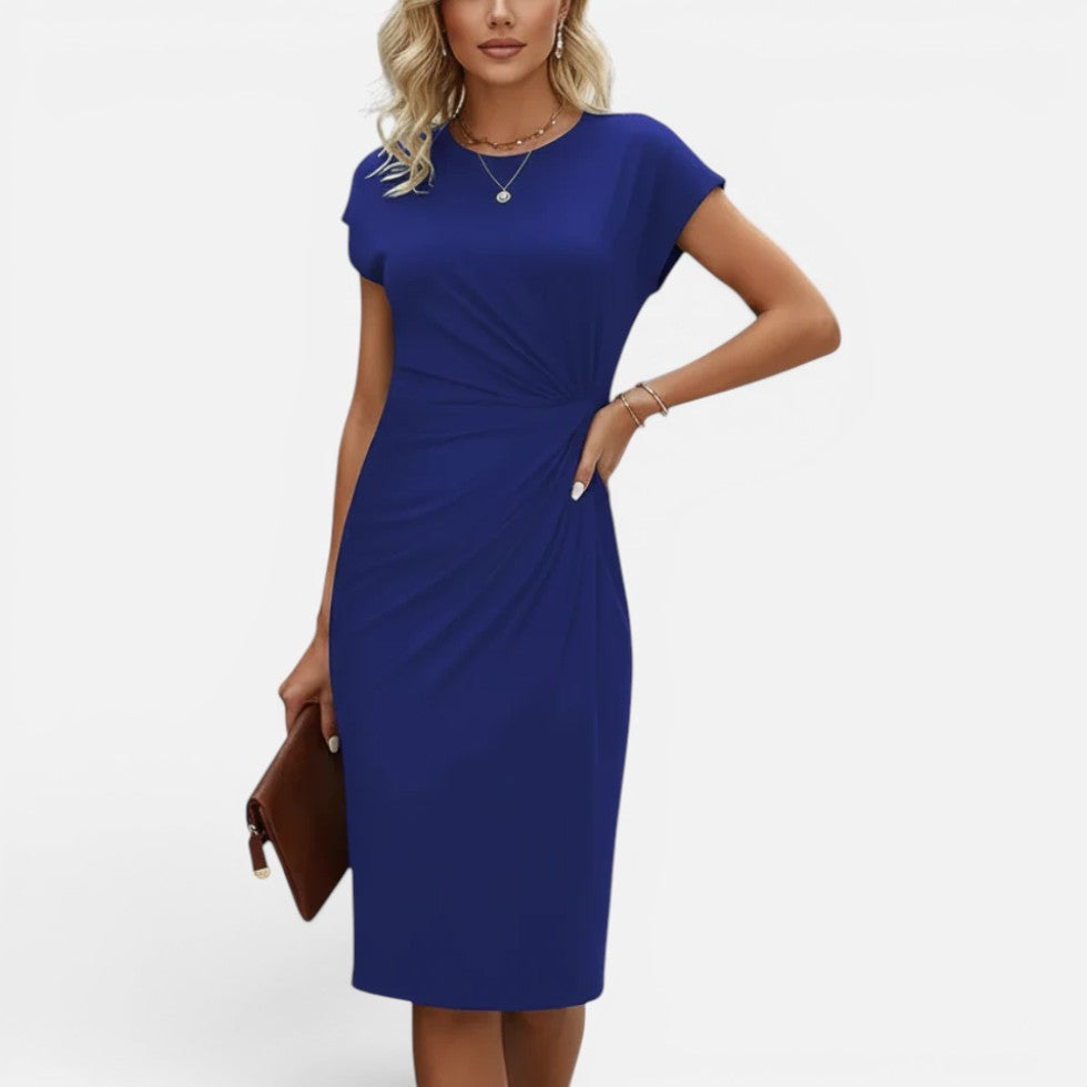 Ruched Waist Knee Length Dress – House of Velari
