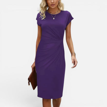 Ruched Waist Knee Length Dress – House of Velari