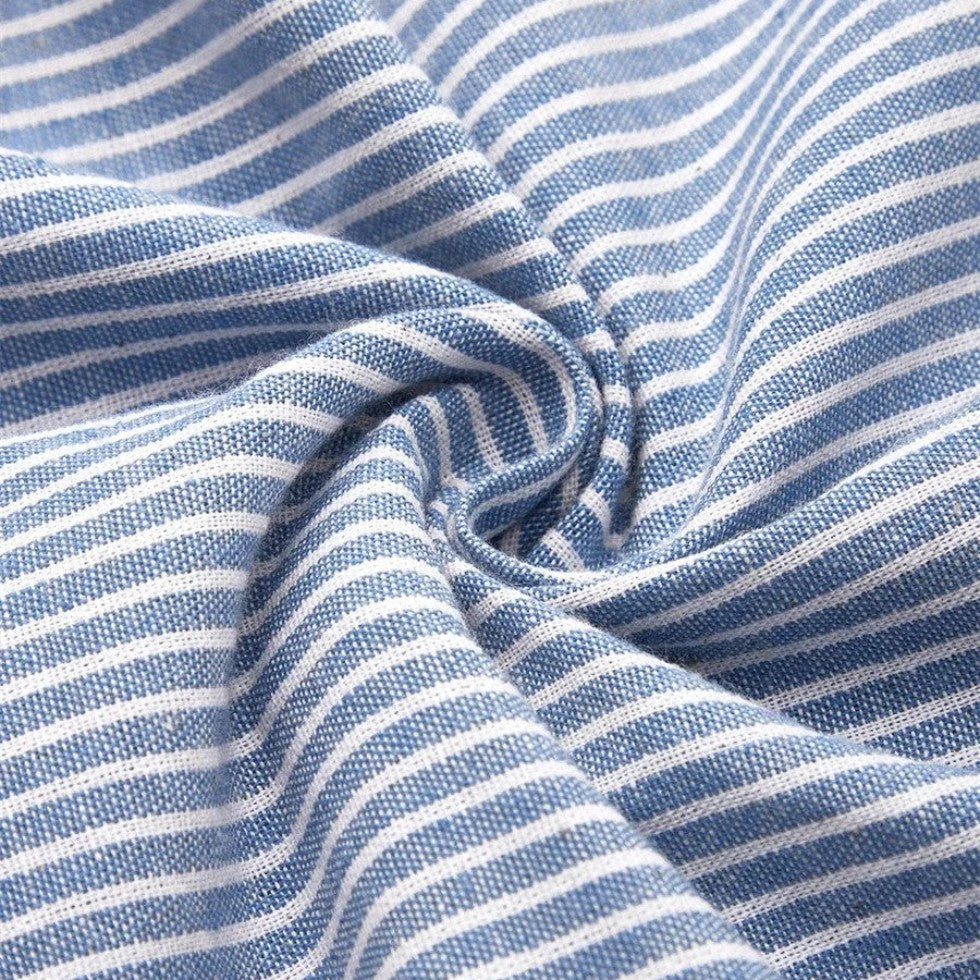 Striped Midi Dress with Button Detail – House of Velari