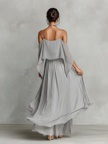 Women's Gray Chiffon Set – House of Velari